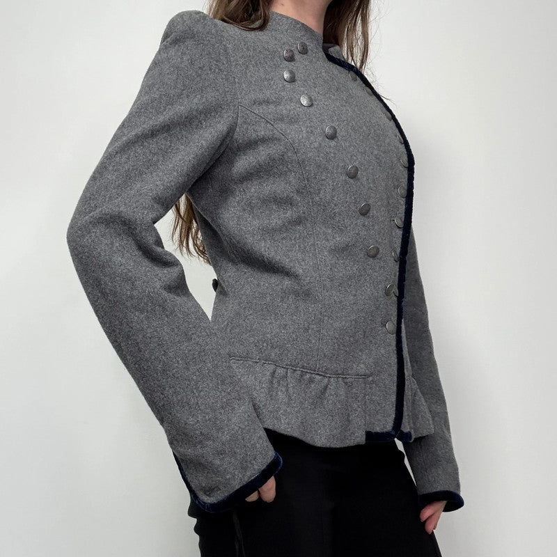 studded wool military napolionic jacket