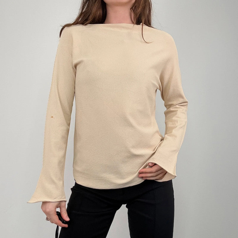 structured cream knit jumper