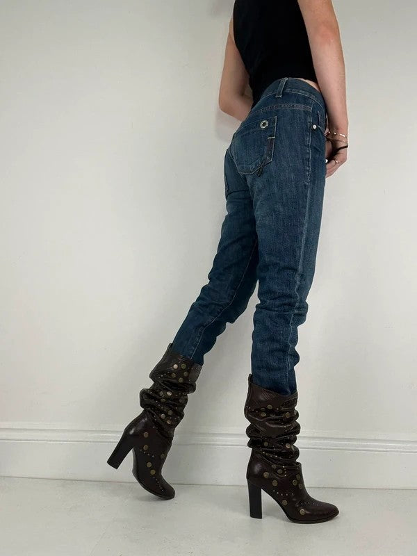 Low rise Marithé + François Girbaud Jeans, French design straight leg