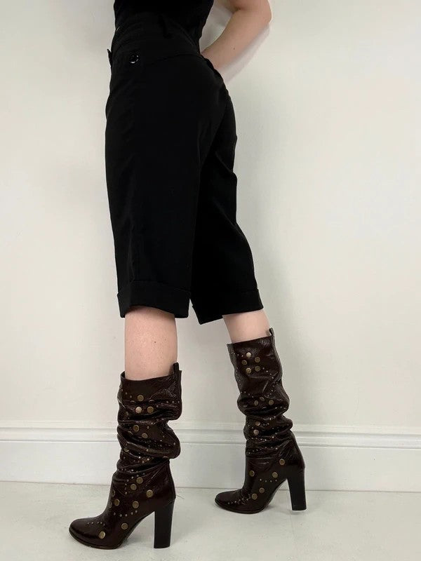 black cropped capri pants