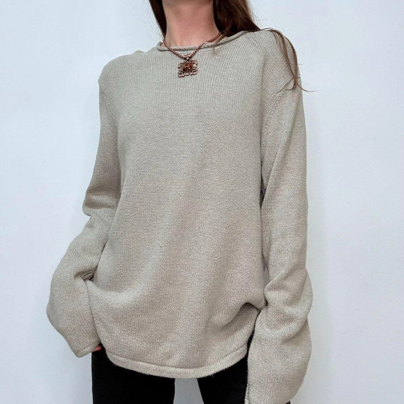 chunky knitted slouchy jumper