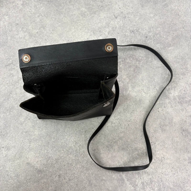 COS black leather crossbody bag