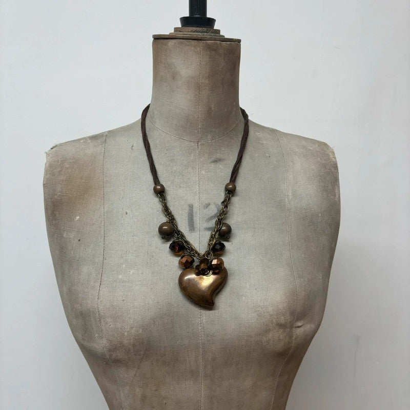 chunky oversized heart necklace
