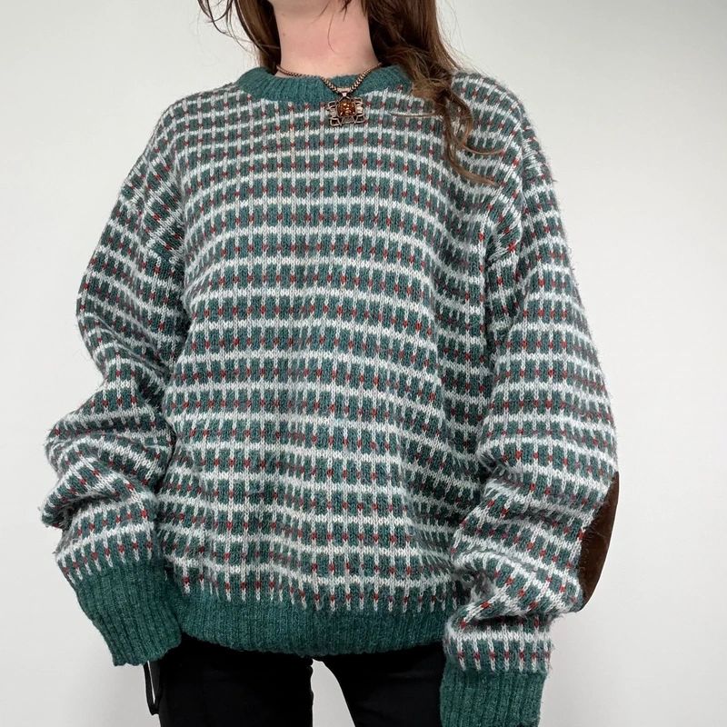 oversized knitted jumper