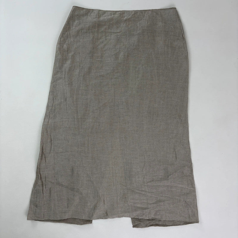 Massimo Dutti flared aline minimalist slit skirt