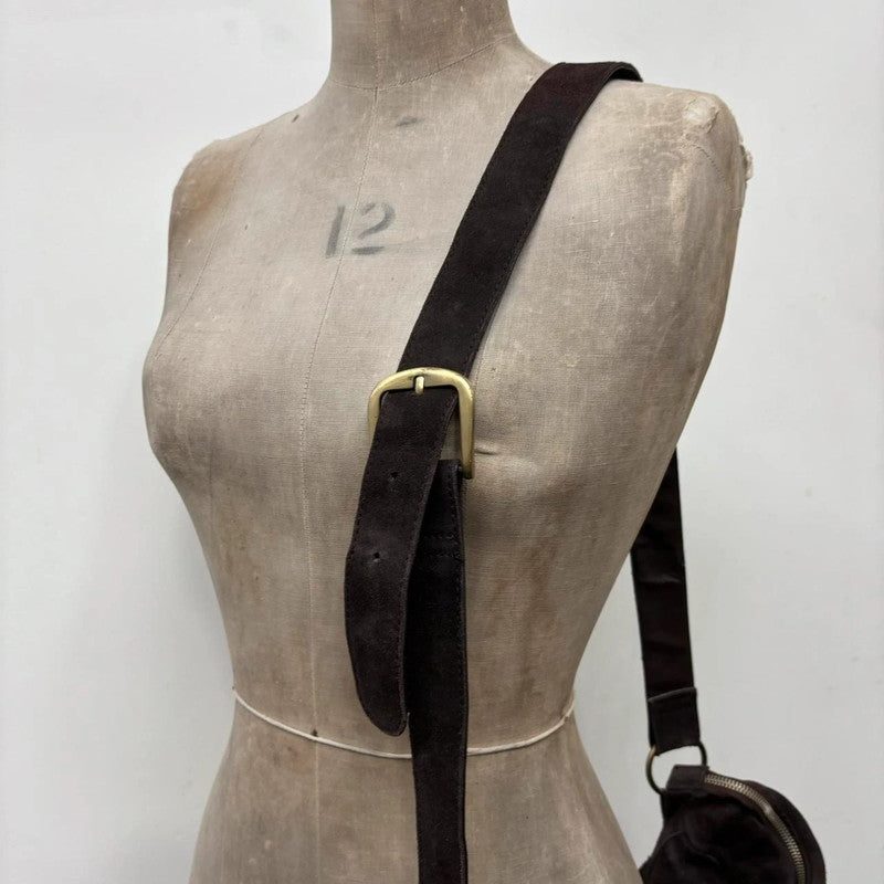 cow hide abstract gold messenger bag
