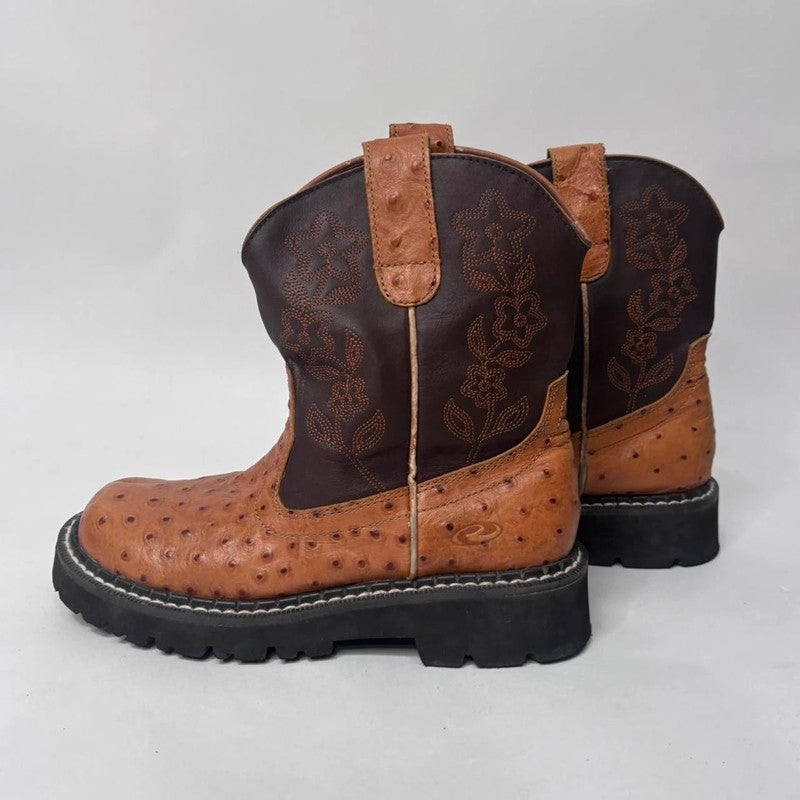 tan leather cowboy boots