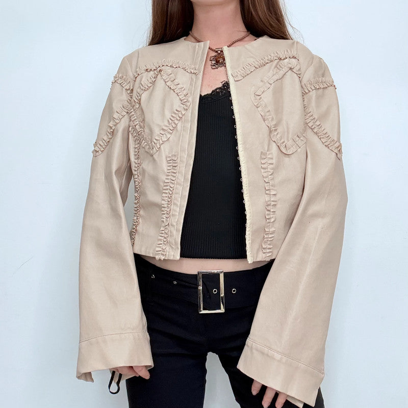 cropped hook and eye corset style jacket