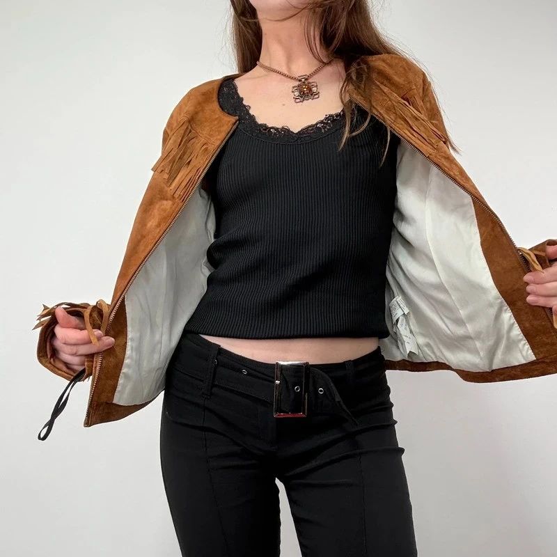 Western Fringe Suede Jacket