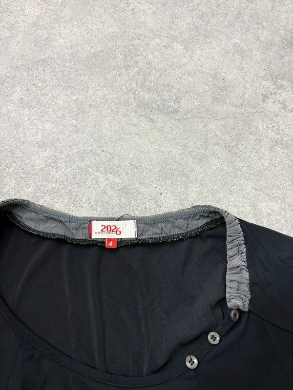 Black jersey slouchy grunge t-shirt dress