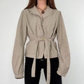 Pinstripe structured cotton jacket