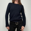 APC navy blue crewneck wool jumper