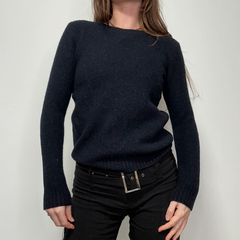 APC navy blue crewneck wool jumper