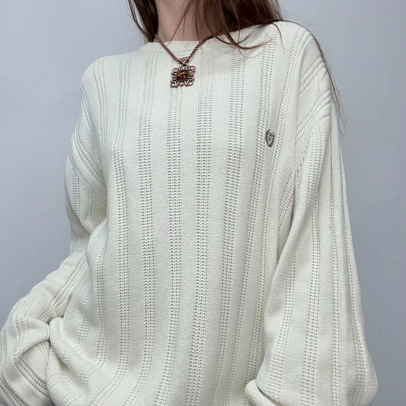 cream knitted oversized jumper