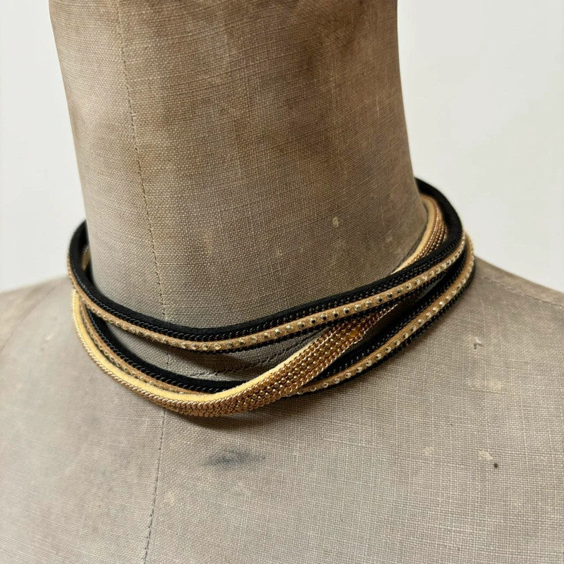 gothic grunge layered choker necklace