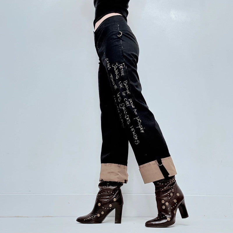 black cop copine flared trousers
