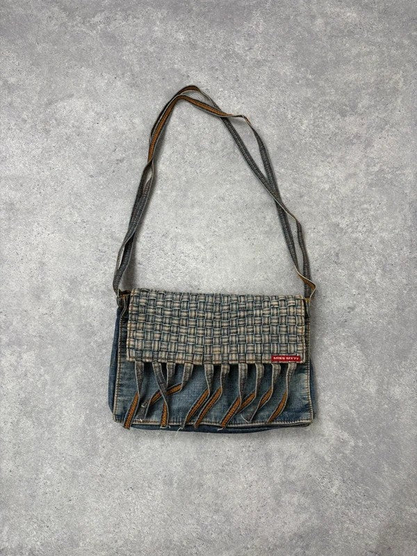 Denim woven tassel Miss sixty crossbody bag