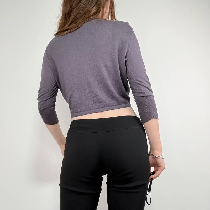 Lace purple kookai bolero cropped top