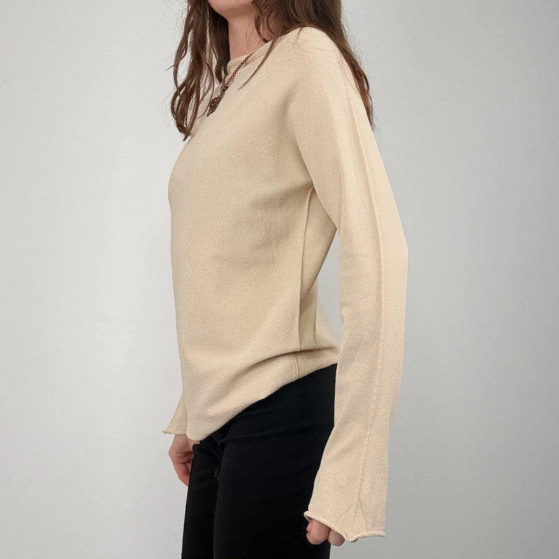 structured cream knit jumper