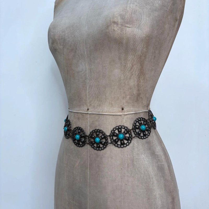 chunky oversized waist belt chain