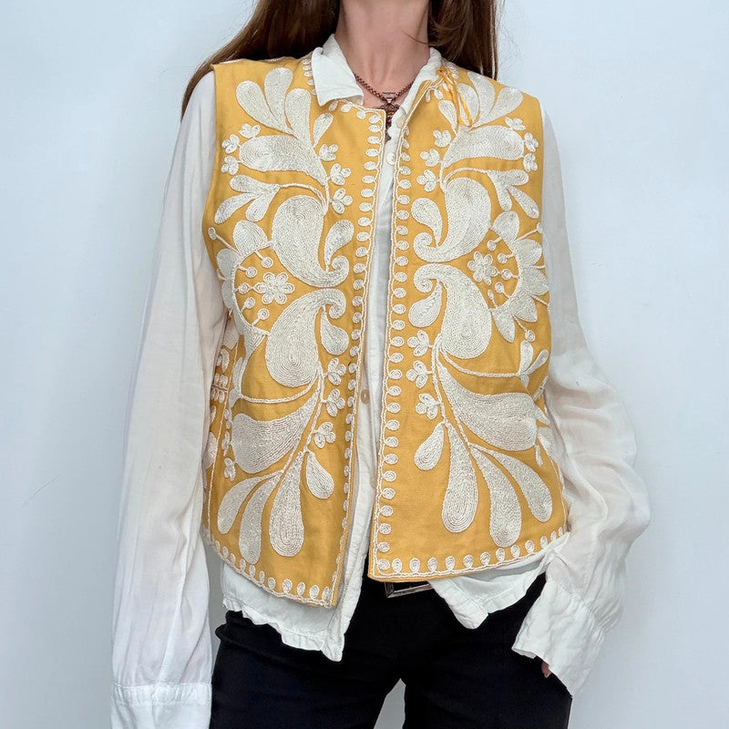 embroidered boho hippy waistcoat