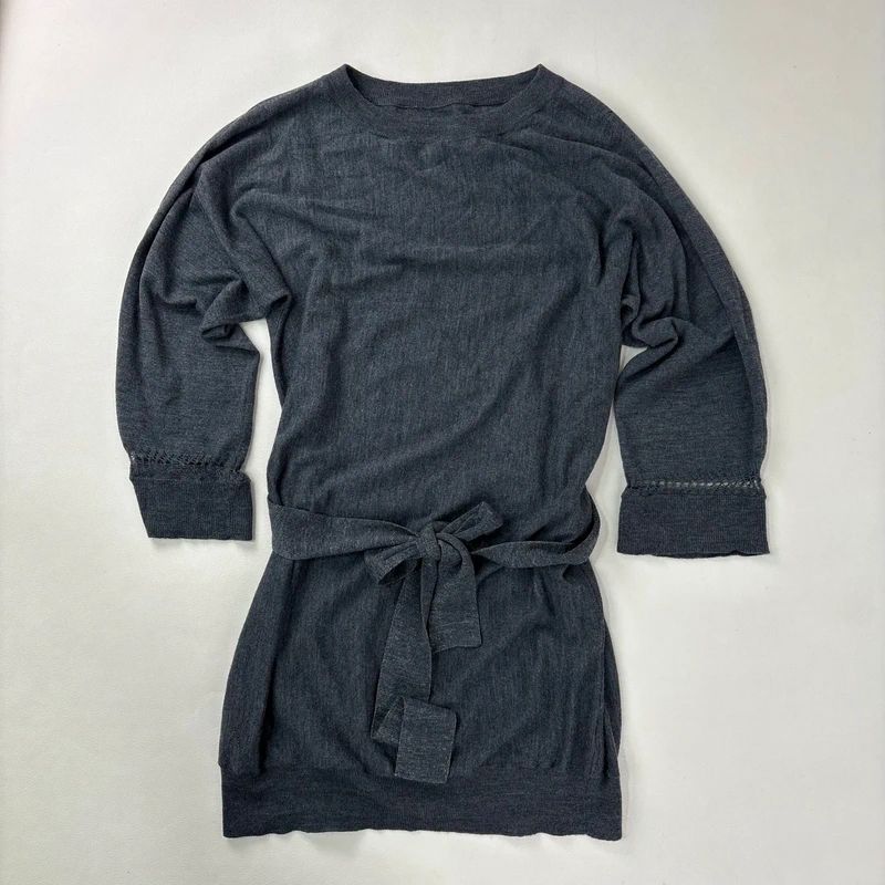 grey knitted Zadig & voltaire slouchy mini dress
