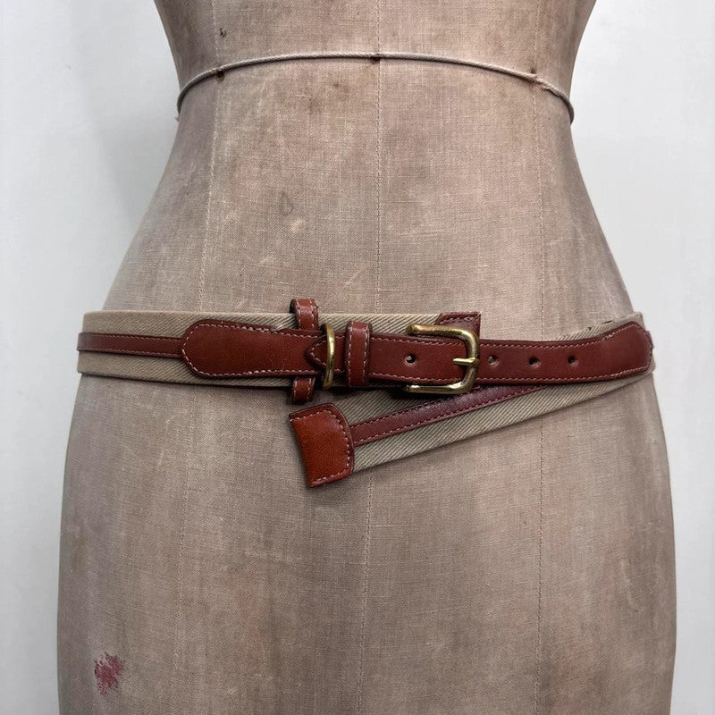 leather canvas riding belt