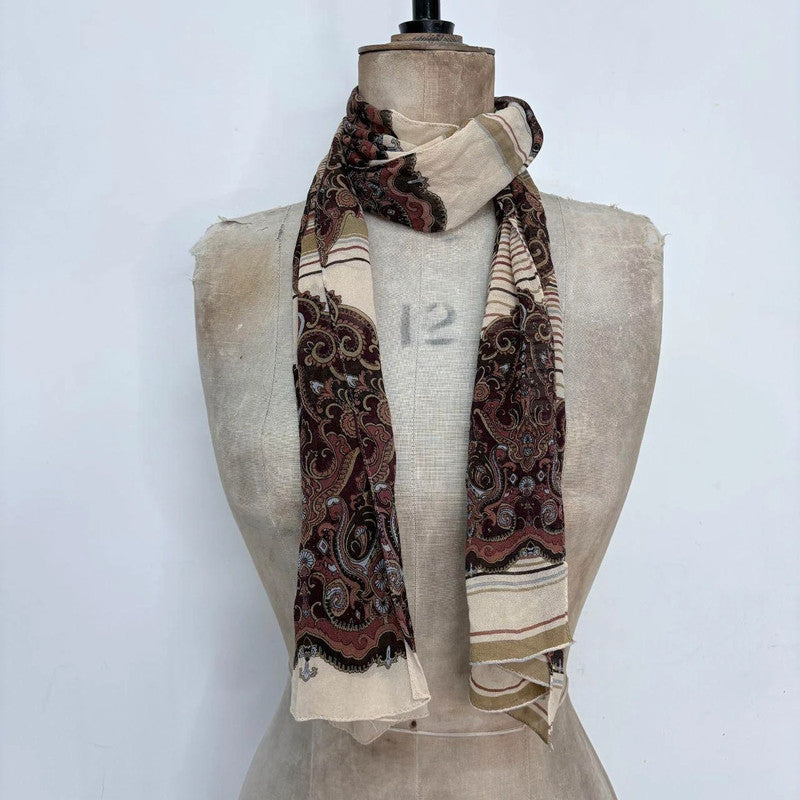 paisley semi-sheer scarf