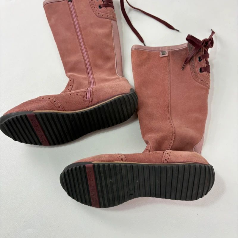 pink suede corset boxing boots