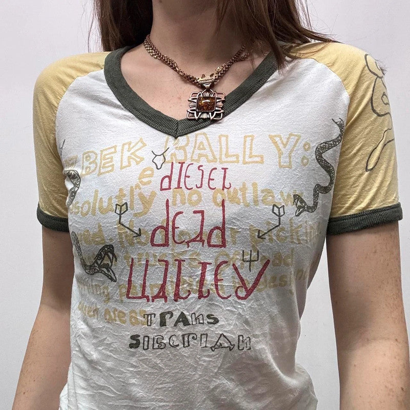 graphic printed Diesel baby tee shirt