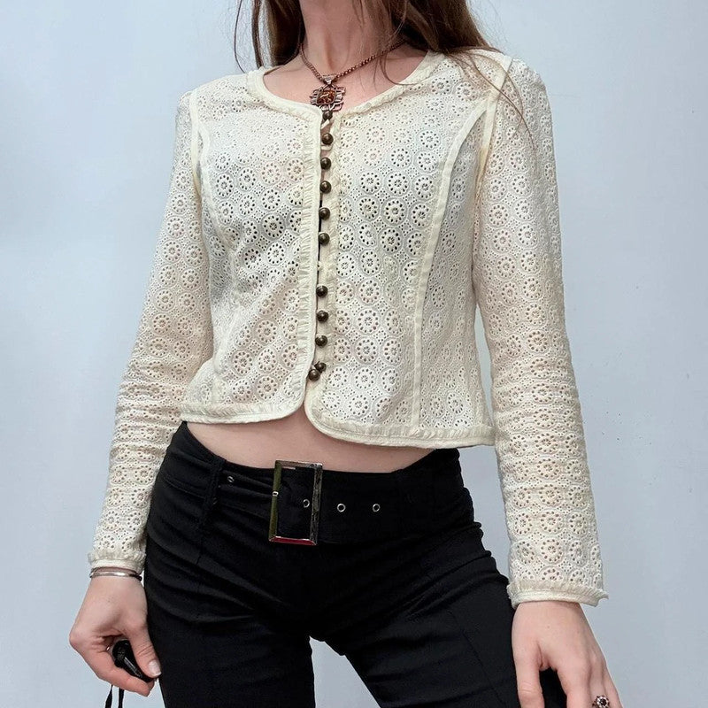 cream embroidered regency blouse