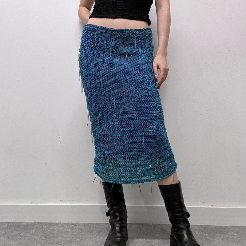 crochet karen Millen bead skirt