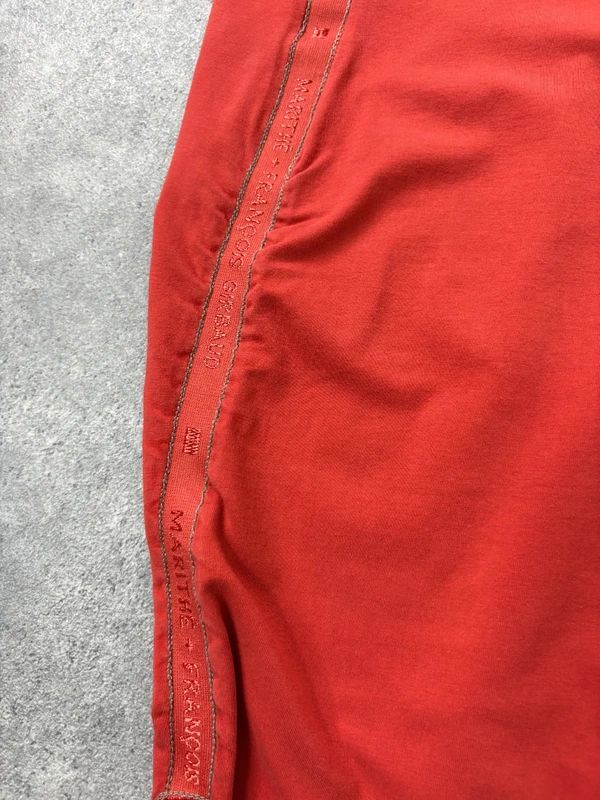 Marithé + François Girbaud gathered red midi dress