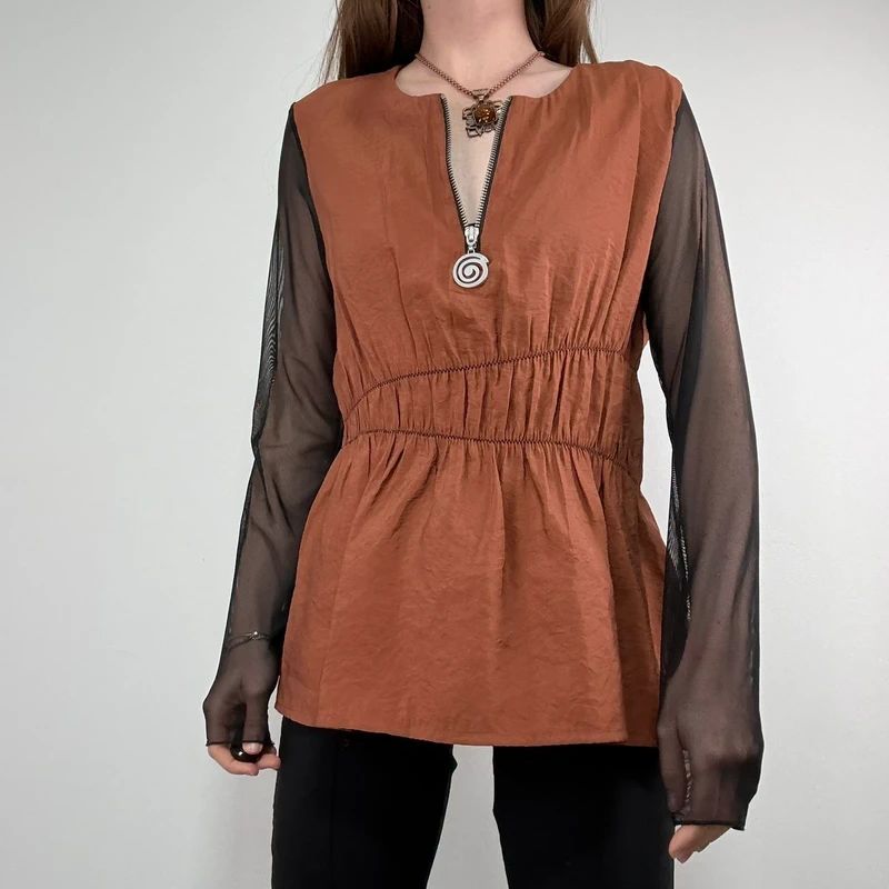 asymmetric flared Cop Copine shirt