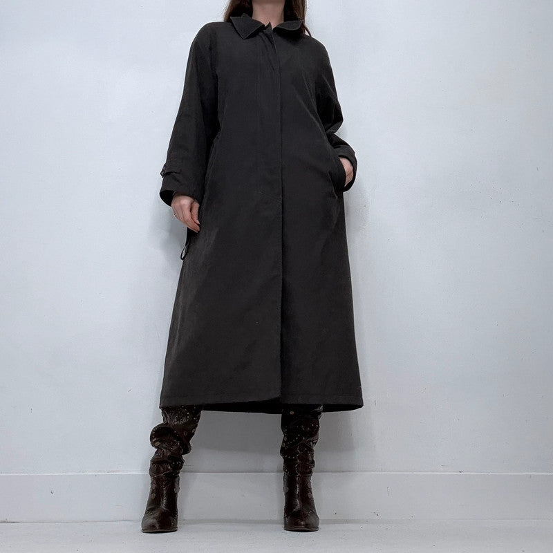 black aline long duster jacket