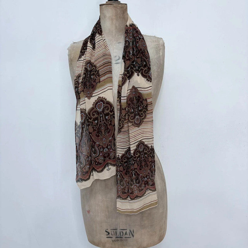 paisley semi-sheer scarf