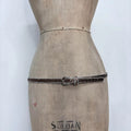 thin silver giltter belt