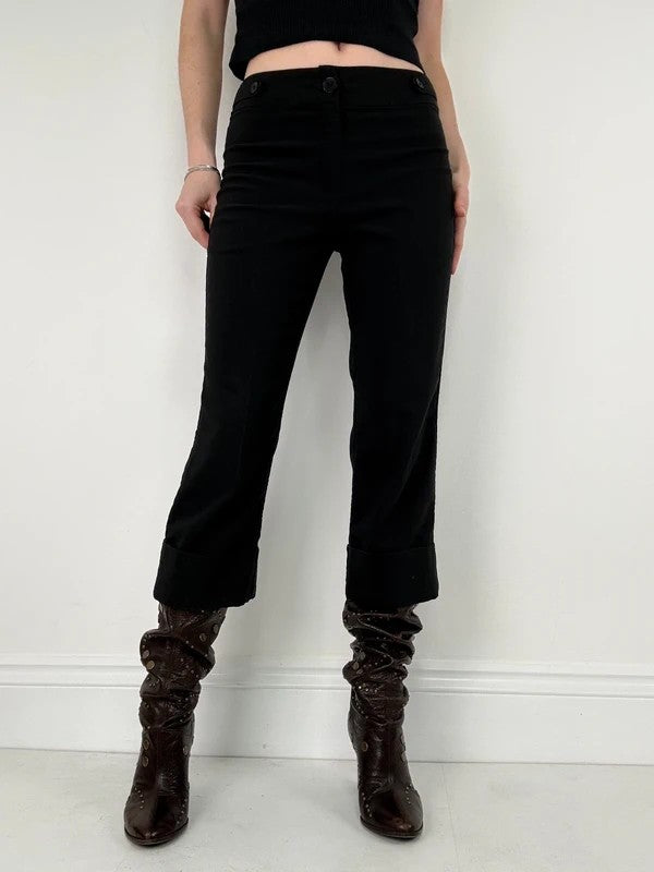 black cropped capri paints