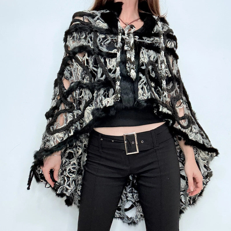 knitted grunge Save the Queen cape