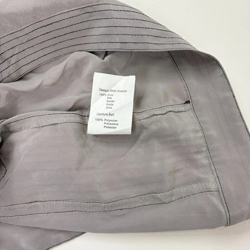 grey pleated puff graphic midi skirt