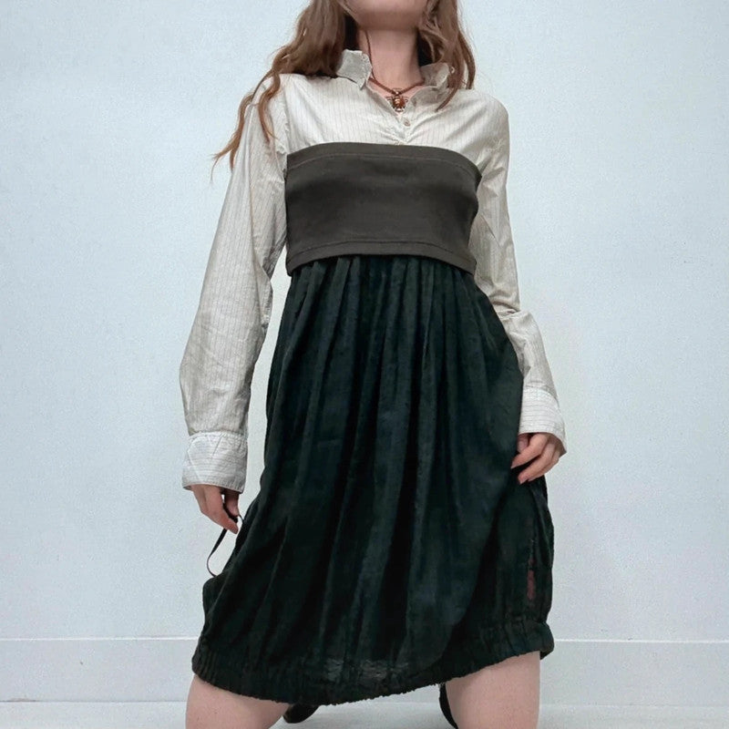 Cop Copine pleated puff midi dress