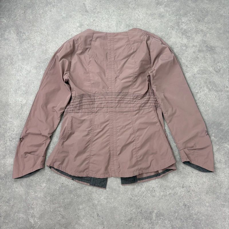 pink structured flared engineered shirt