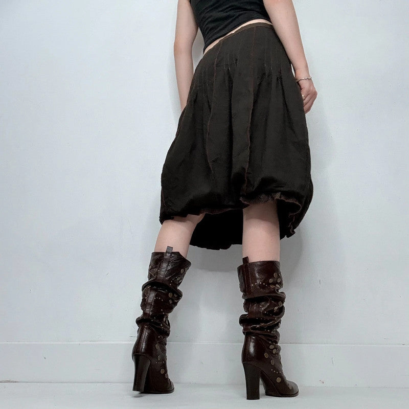 Cop Copine puff barrel midi skirt