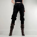 Diesel puff capri grunge rib trousers