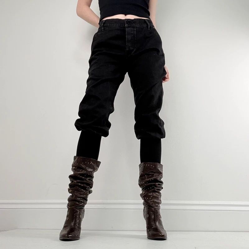 Diesel puff capri grunge rib trousers