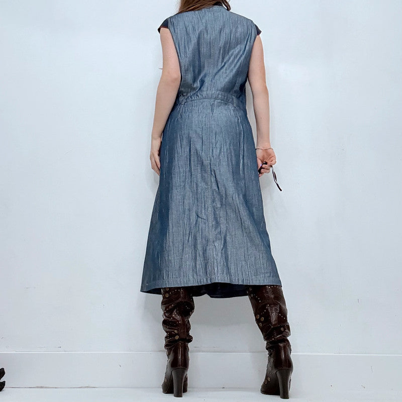 Cop Copine crinkle salvage denim dress