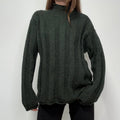 green J crew fisherman jumper