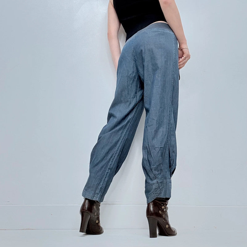 blue structured pleated Cop Copine structured trousers