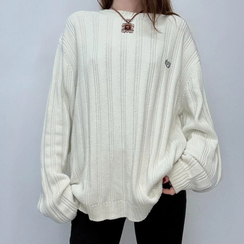 cream knitted oversized jumper