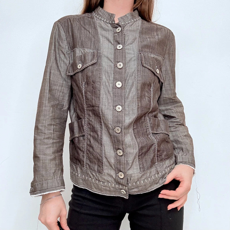 Marithé + François Girbaud fitted utility grunge jacket